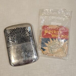 Vintage Peacock Chrome Plated Pocket Hand Warmer
